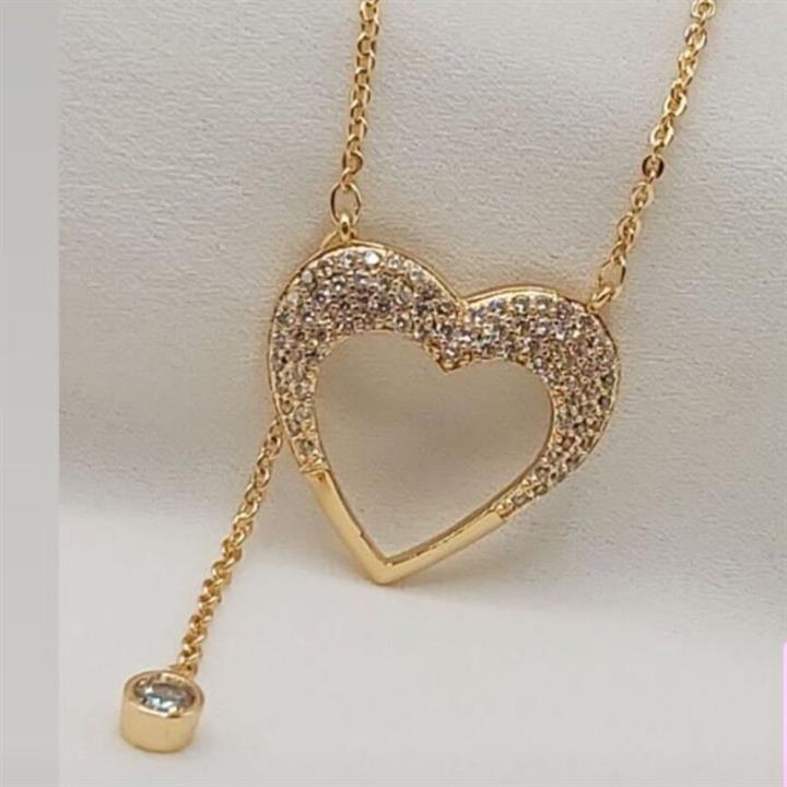 گردنبند قلب نگین دار
